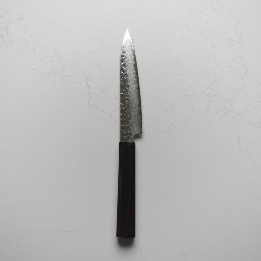 Sakai Kikumori VG10 Tsuchime Damascus Petty 150mm - Ebony Mono