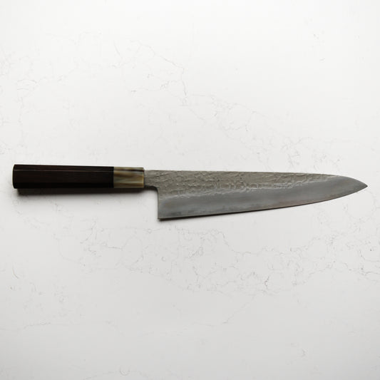 Satoshi Nakagawa Ginsan Tsuchime Gyuto 240mm - Ebony & Blonde