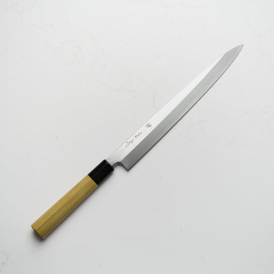 Sakai Kikumori Shironiko Yanagiba 270mm - Magnolia and Black Horn