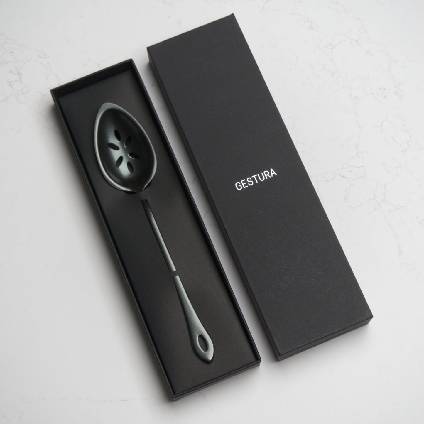 Gestura 00 Kitchen Spoon - Gunmetal - Blade & Board