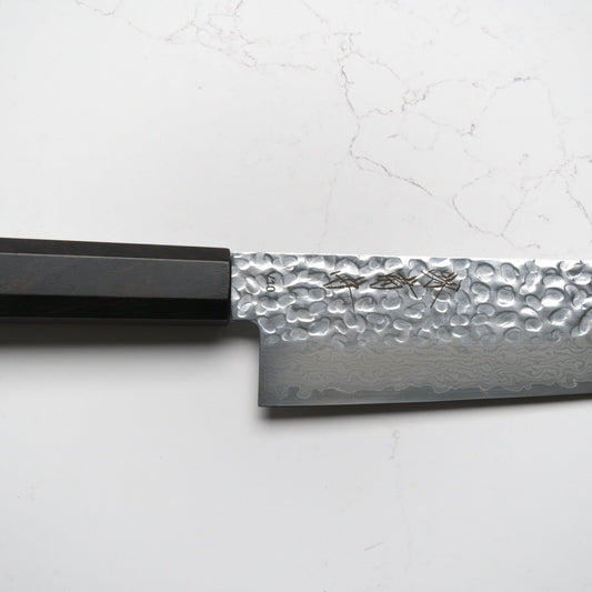 Sakai Kikumori VG10 Damascus Set - Gyuto, Santoku, Petty - Blade & Board