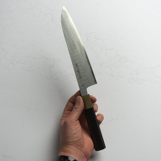 Sakai Kikumori VG10 Gyuto 210mm - Blade & Board