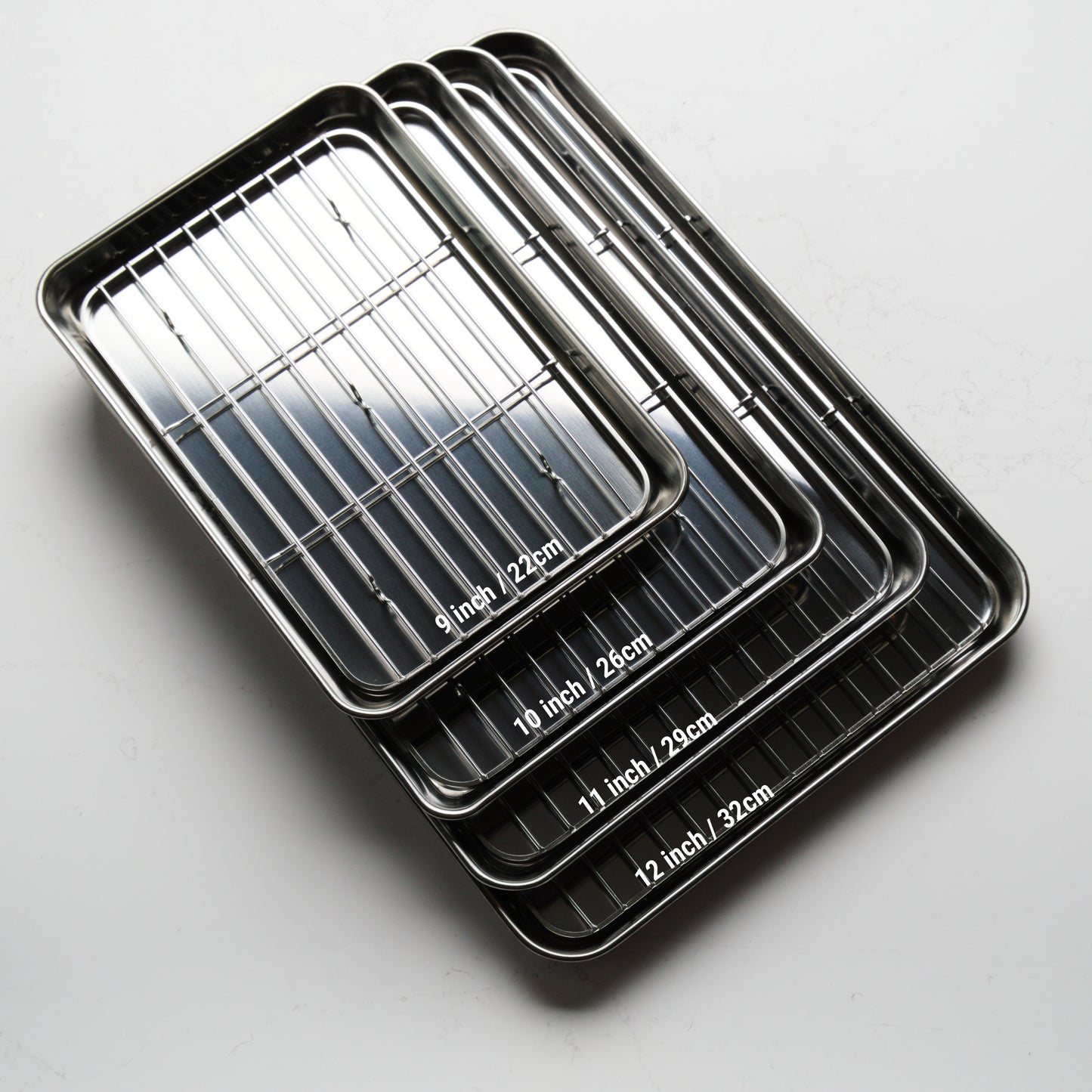 32cm Stainless Steel Prep Tray with Mesh Insert