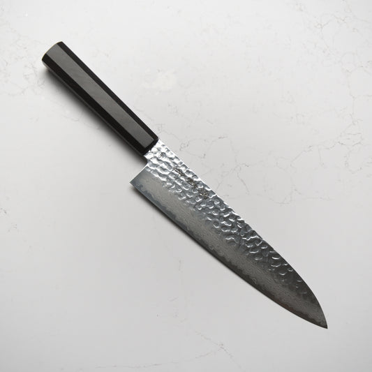Sakai Kikumori VG10 Tsuchime Damascus Gyuto 210mm - Ebony Mono