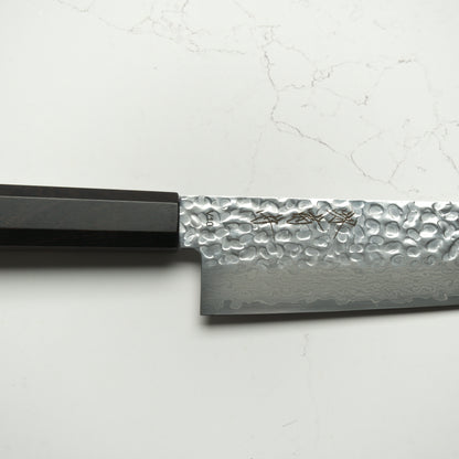 Sakai Kikumori VG10 Tsuchime Damascus Gyuto 210mm - Ebony Mono