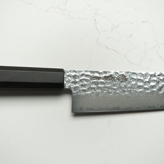Sakai Kikumori VG10 Tsuchime Damascus Gyuto 210mm - Ebony Mono