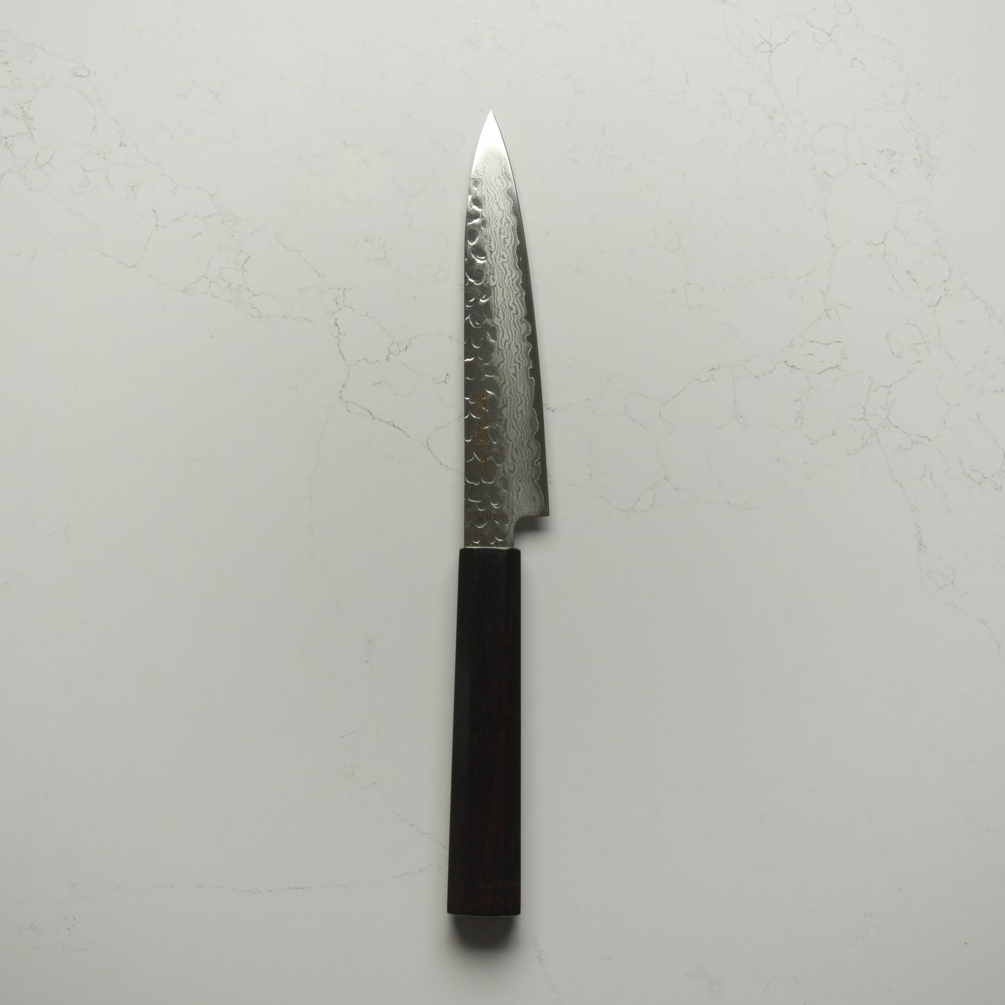 Sakai Kikumori VG10 Tsuchime Damascus Petty 150mm - Ebony Mono