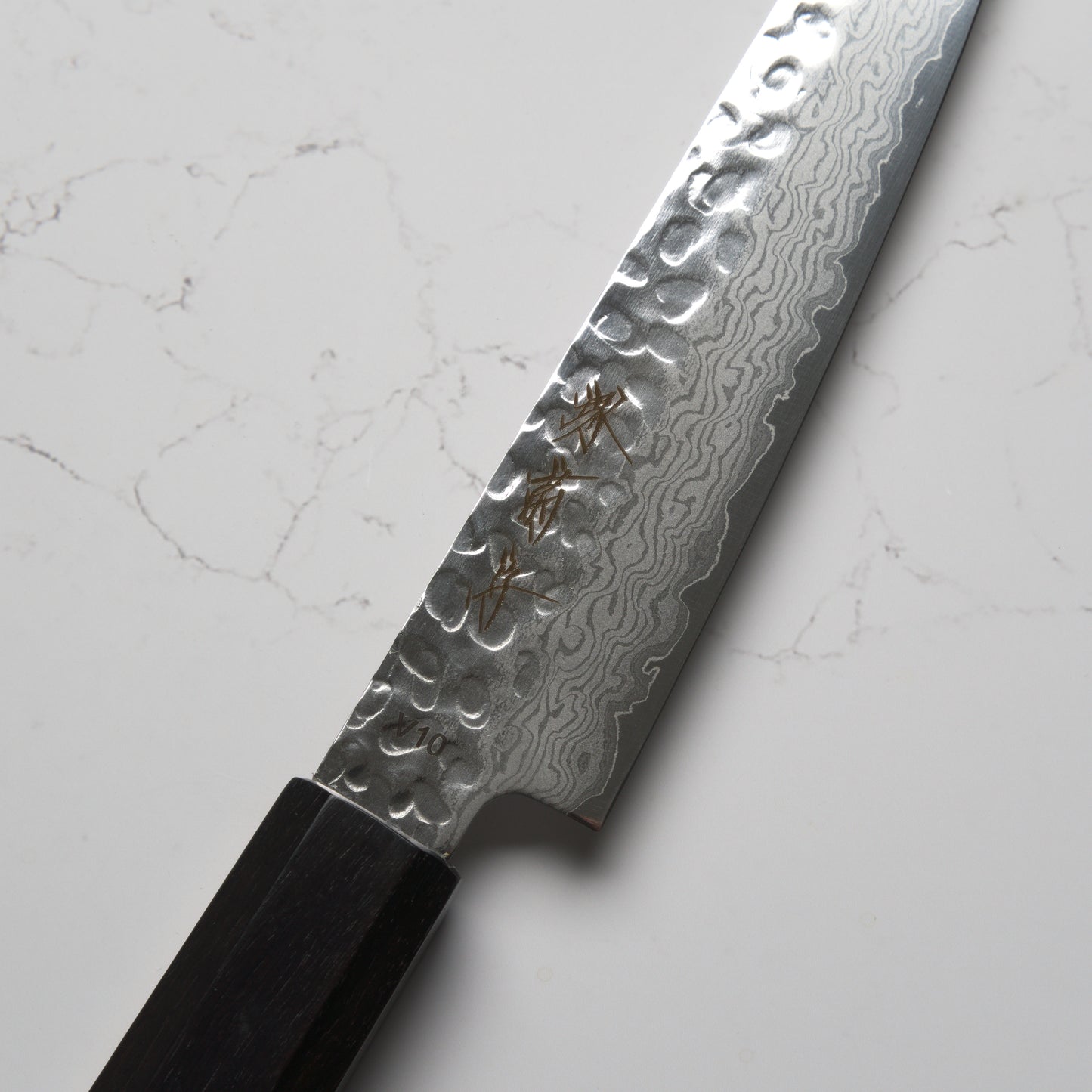 Sakai Kikumori VG10 Tsuchime Damascus Petty 150mm - Ebony Mono