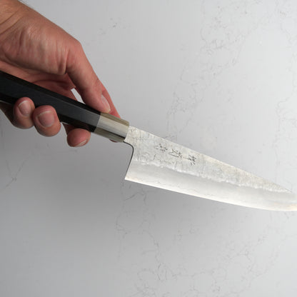 Satoshi Nakagawa Ginsan Tsuchime Gyuto 240mm - Ebony & Blonde