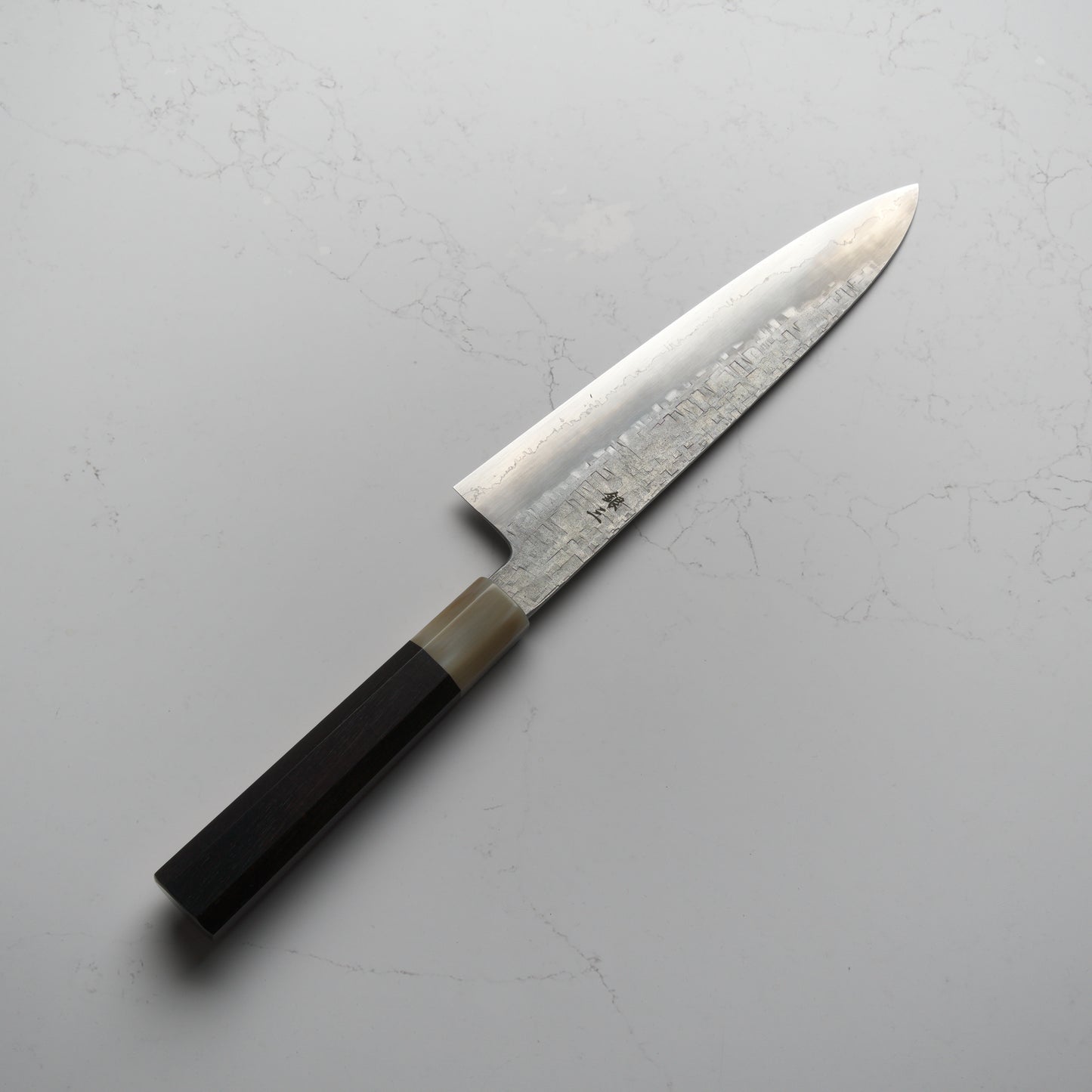 Satoshi Nakagawa Ginsan Tsuchime Gyuto 210mm - Ebony & Blonde