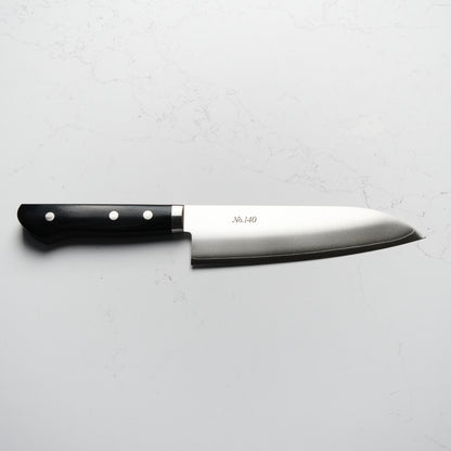 Morihei Kiyomitsu #140 Santoku 165mm - Pakkawood Handle