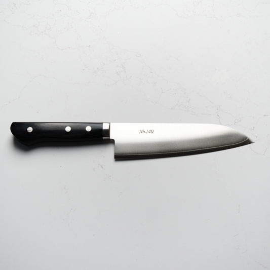 Morihei Kiyomitsu #140 Santoku 165mm - Pakkawood Handle