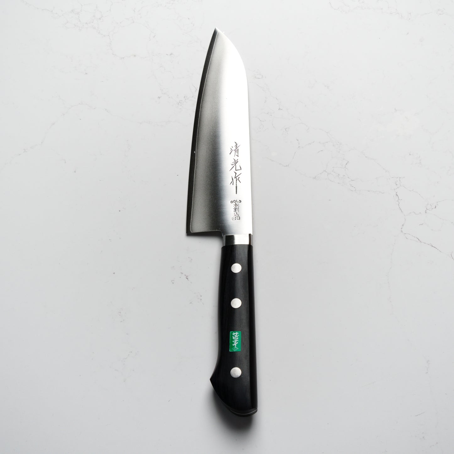 Morihei Kiyomitsu #140 Santoku 165mm - Pakkawood Handle
