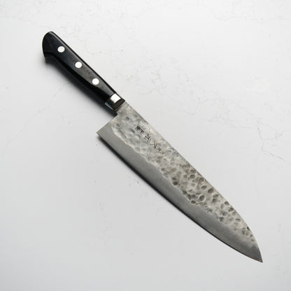 Morihei Hisamoto White #1 Tsuchime Stainless Clad Gyuto 240mm - Pakkawood Handle
