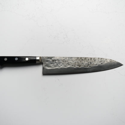 Morihei Hisamoto White #1 Tsuchime Stainless Clad Gyuto 240mm - Pakkawood Handle