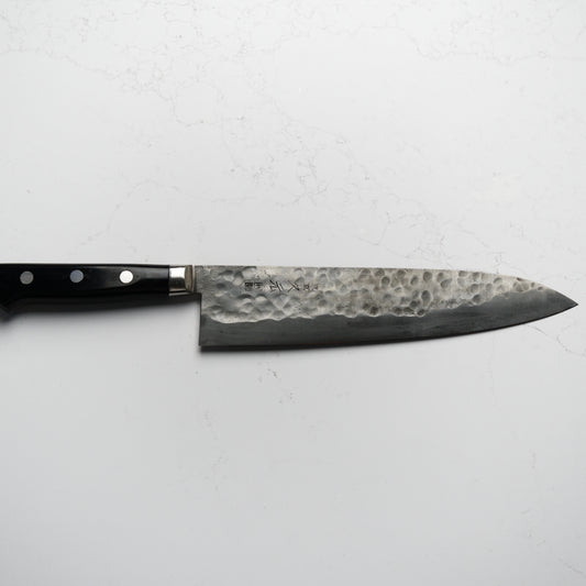Morihei Hisamoto White #1 Tsuchime Stainless Clad Gyuto 240mm - Pakkawood Handle