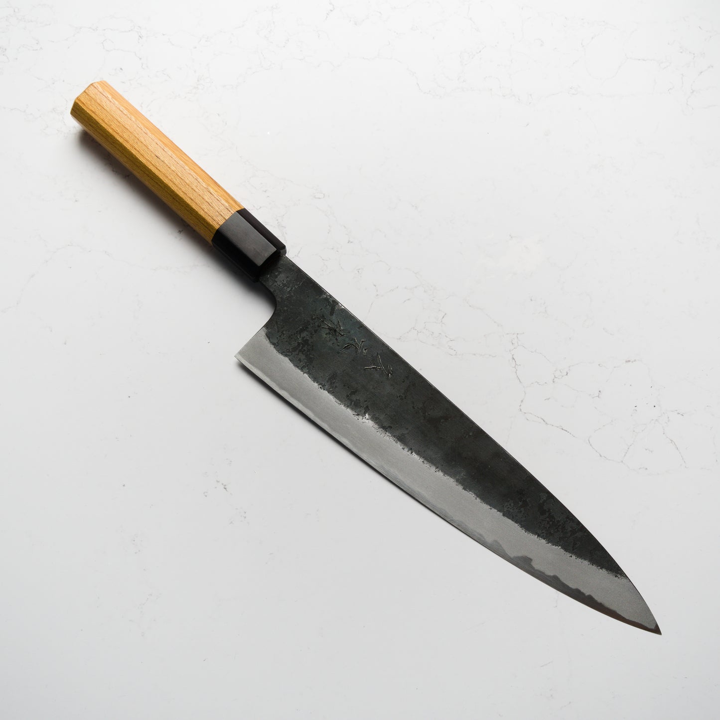 Morihei Hisamoto White #2 Kurouchi Tall Gyuto 240mm - Keyaki Zelkova