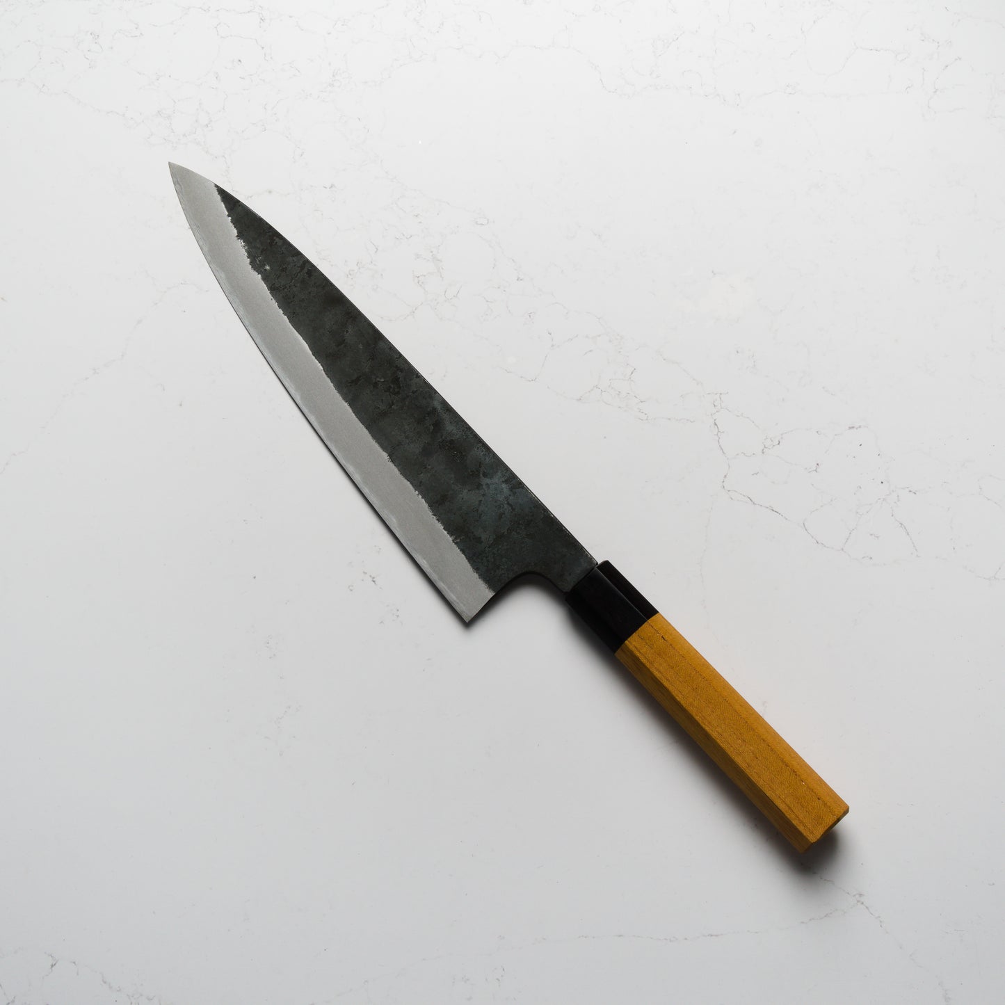 Morihei Hisamoto White #2 Kurouchi Tall Gyuto 240mm - Keyaki Zelkova