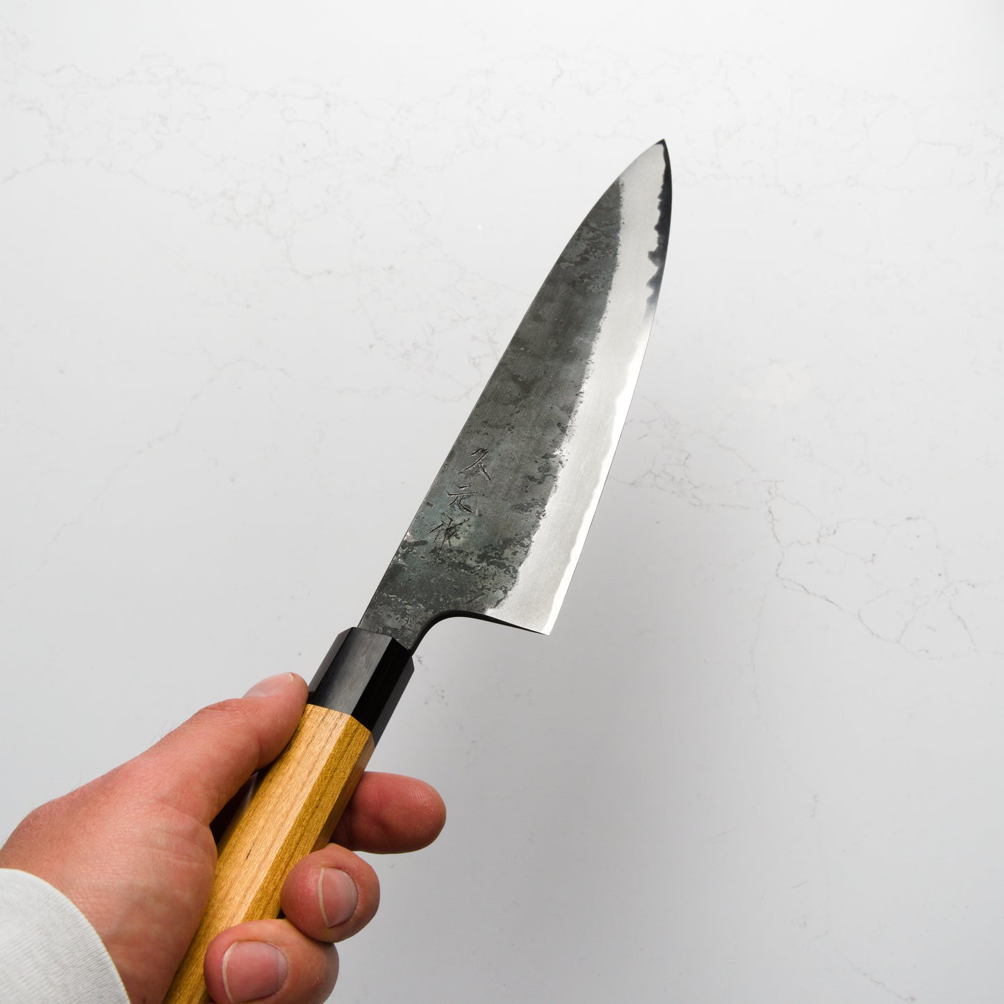 Morihei Hisamoto White #2 Kurouchi Tall Gyuto 240mm - Keyaki Zelkova