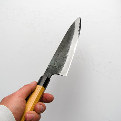 Morihei Hisamoto White #2 Kurouchi Tall Gyuto 240mm - Keyaki Zelkova