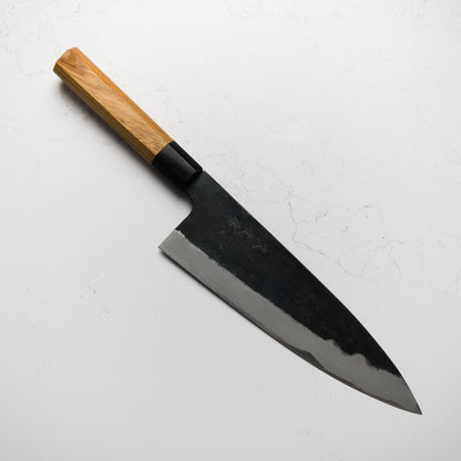 Morihei Hisamoto White #2 Kurouchi Extra Tall Gyuto 210mm - Keyaki Zelkova