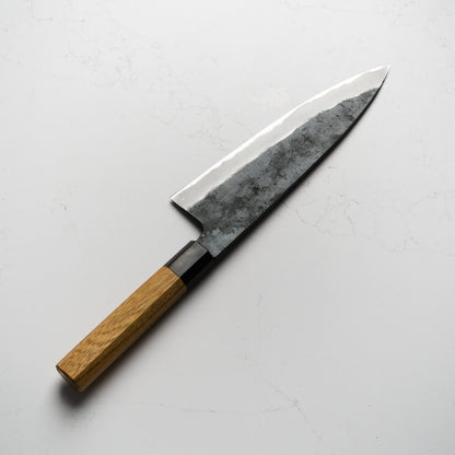 Morihei Hisamoto White #2 Kurouchi Extra Tall Gyuto 210mm - Keyaki Zelkova