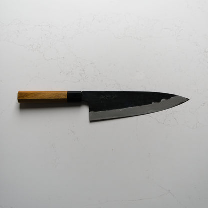 Morihei Hisamoto White #2 Kurouchi Extra Tall Gyuto 210mm - Keyaki Zelkova
