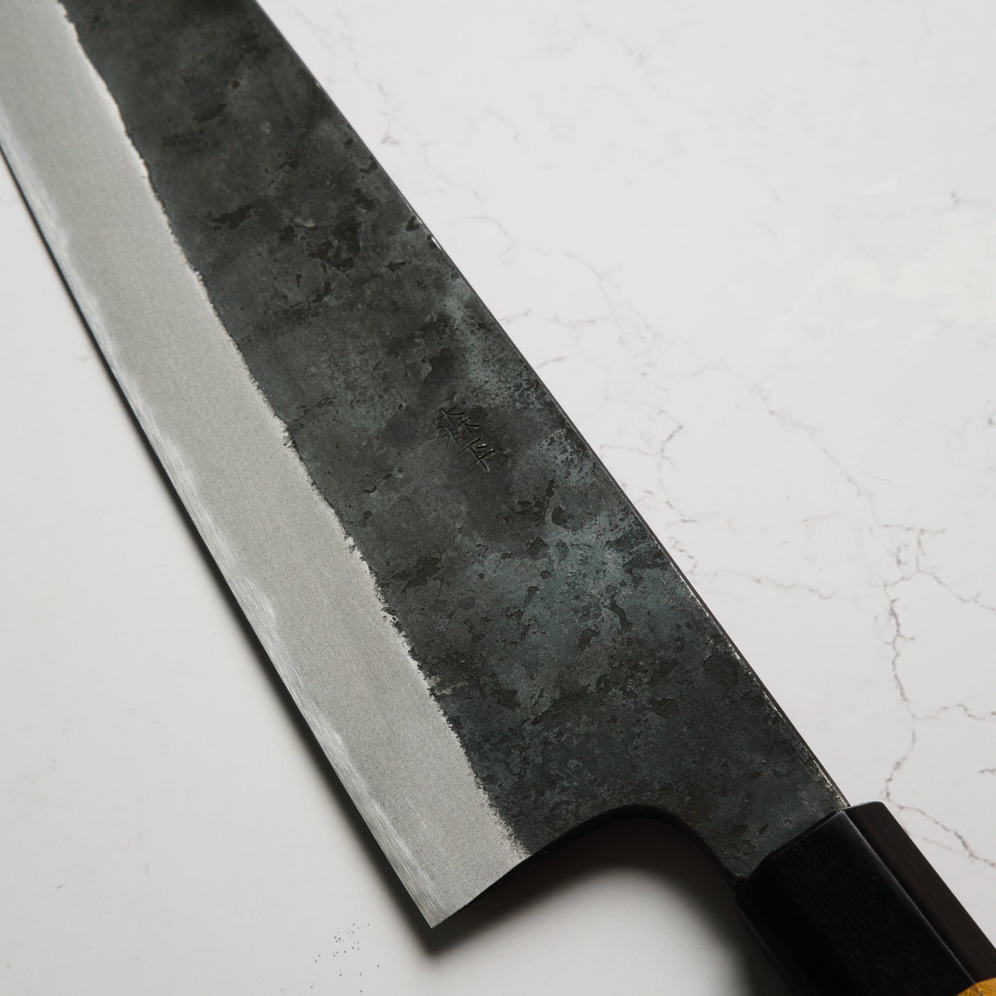 Morihei Hisamoto White #2 Kurouchi Extra Tall Gyuto 210mm - Keyaki Zelkova