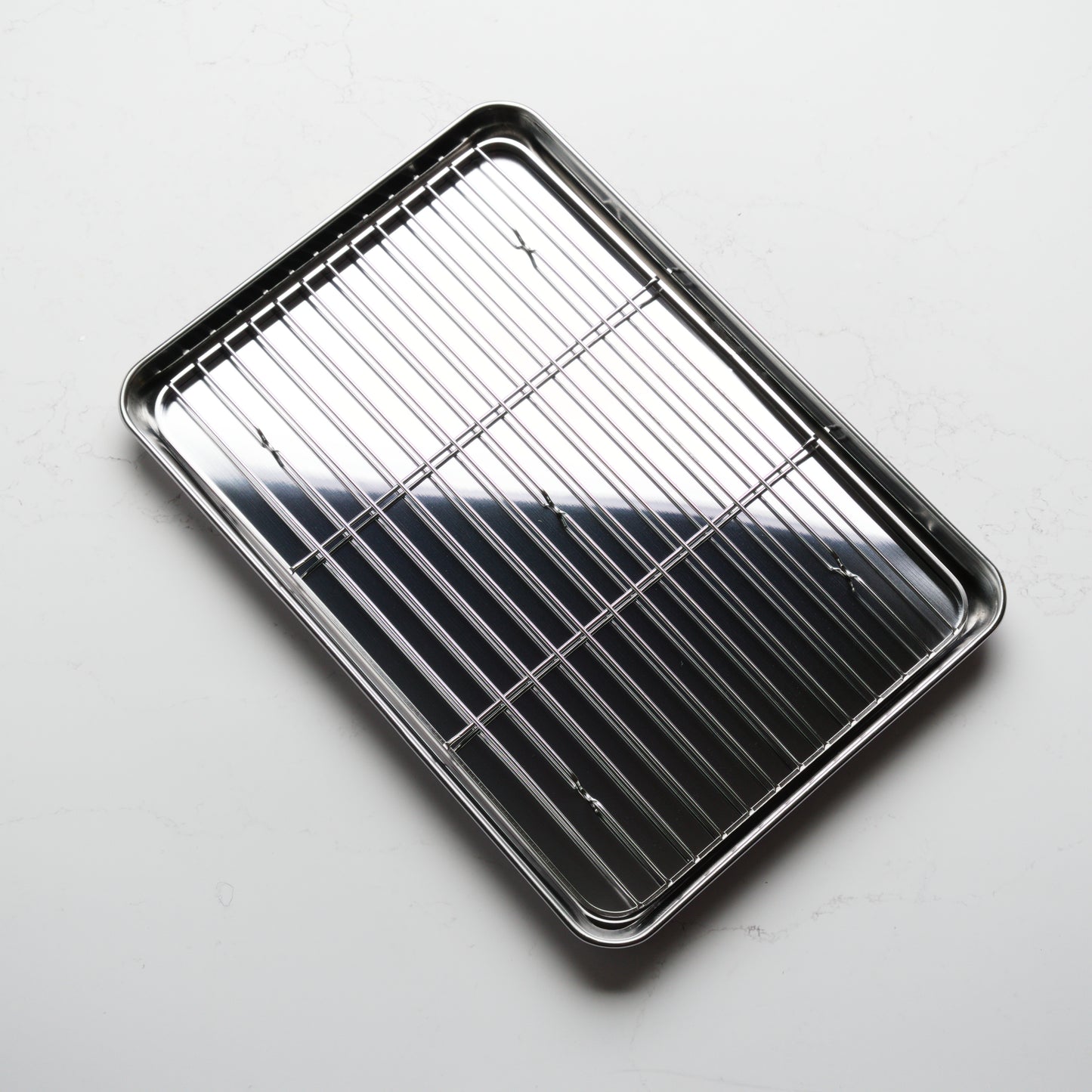 29cm Stainless Steel Prep Tray with Mesh Insert