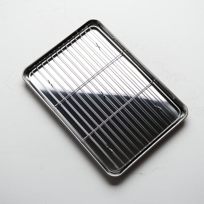 29cm Stainless Steel Prep Tray with Mesh Insert