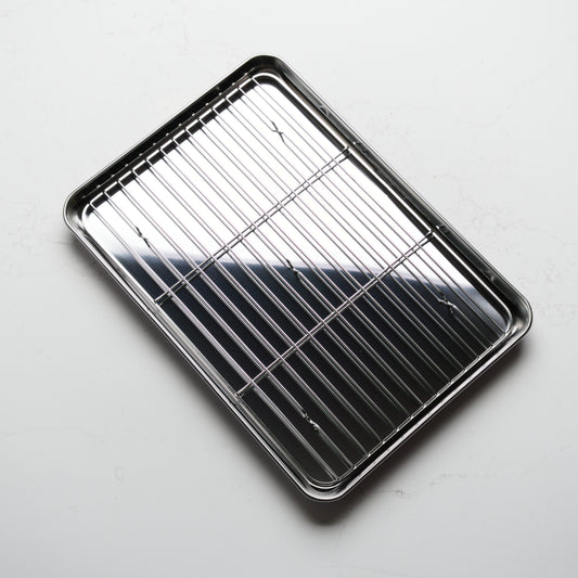 29cm Stainless Steel Prep Tray with Mesh Insert