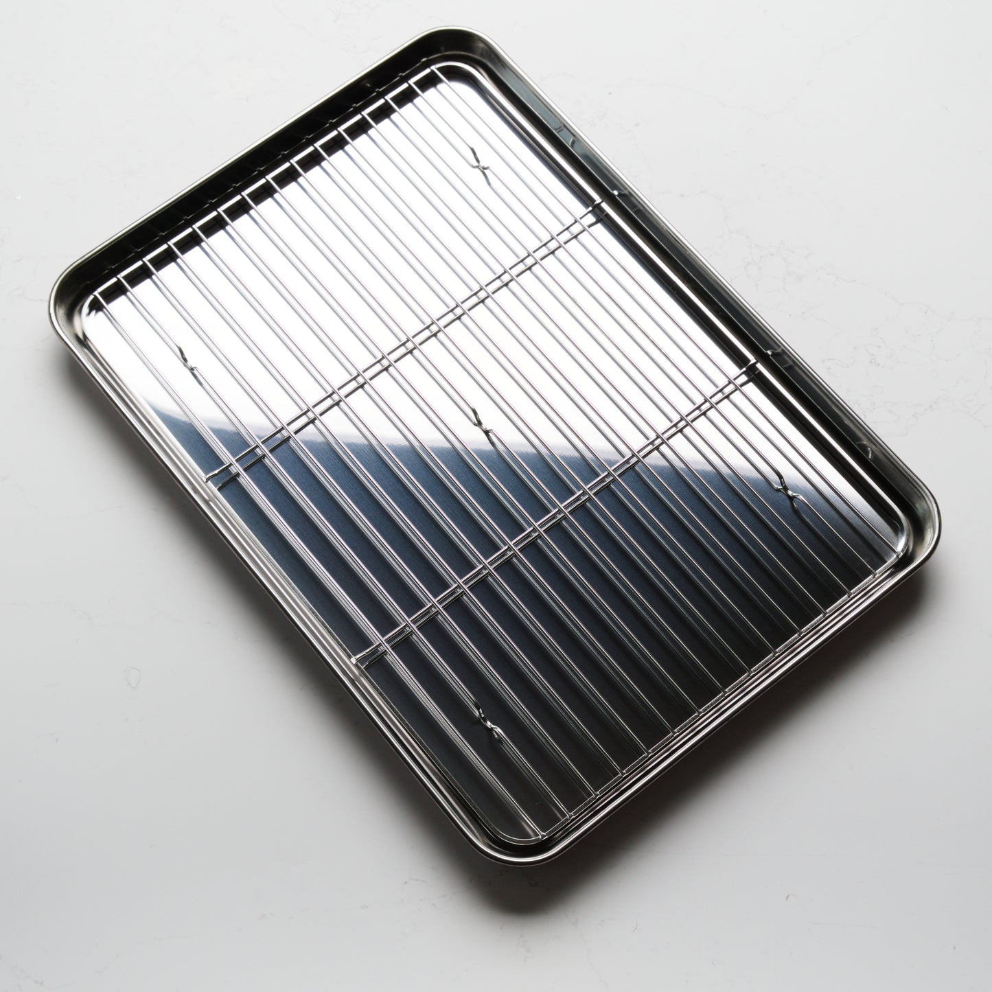 32cm Stainless Steel Prep Tray with Mesh Insert