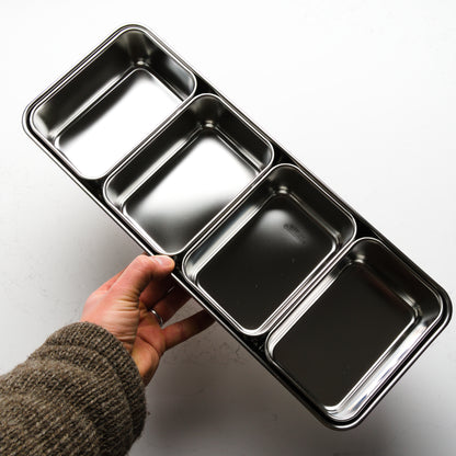 Stainless Yakumi Pan Large - 4 Compartments