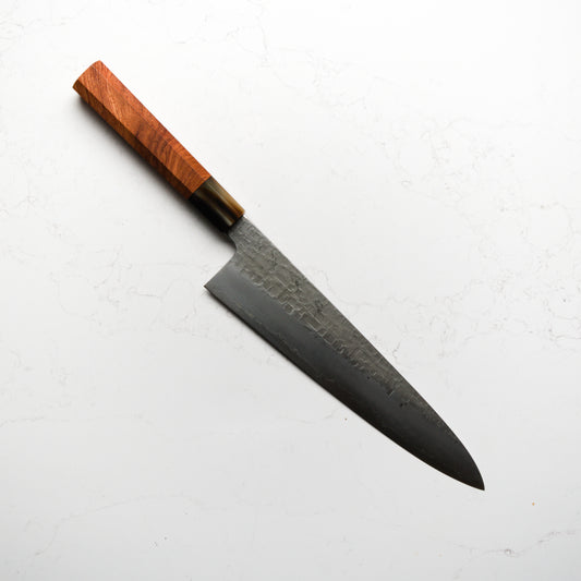 Satoshi Nakagawa Ginsan Tsuchime Gyuto 240mm - Burmese Rosewood
