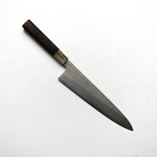 Satoshi Nakagawa Ginsan Tsuchime Gyuto 240mm - Ebony & Blonde