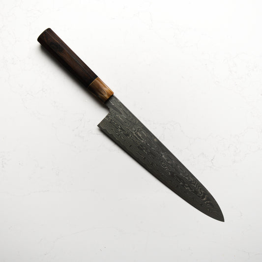 Nakagawa & Sakai Kikumori SPG Strix Damascus Gyuto 240mm w/ Saya