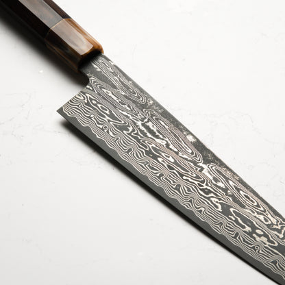 Nakagawa & Sakai Kikumori SPG Strix Damascus Gyuto 240mm w/ Saya