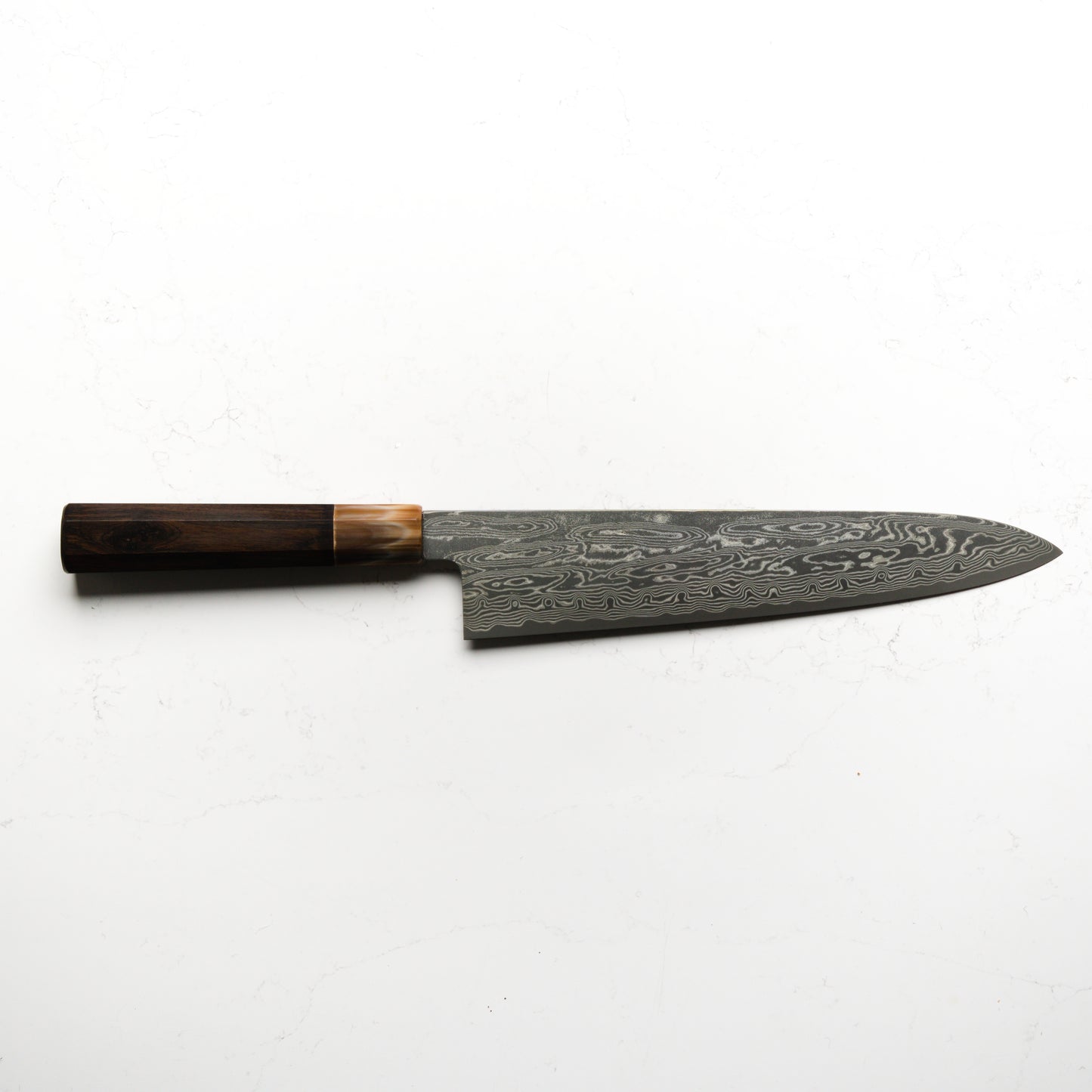 Nakagawa & Sakai Kikumori SPG Strix Damascus Gyuto 240mm w/ Saya