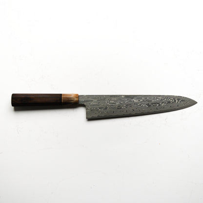 Nakagawa & Sakai Kikumori SPG Strix Damascus Gyuto 240mm w/ Saya