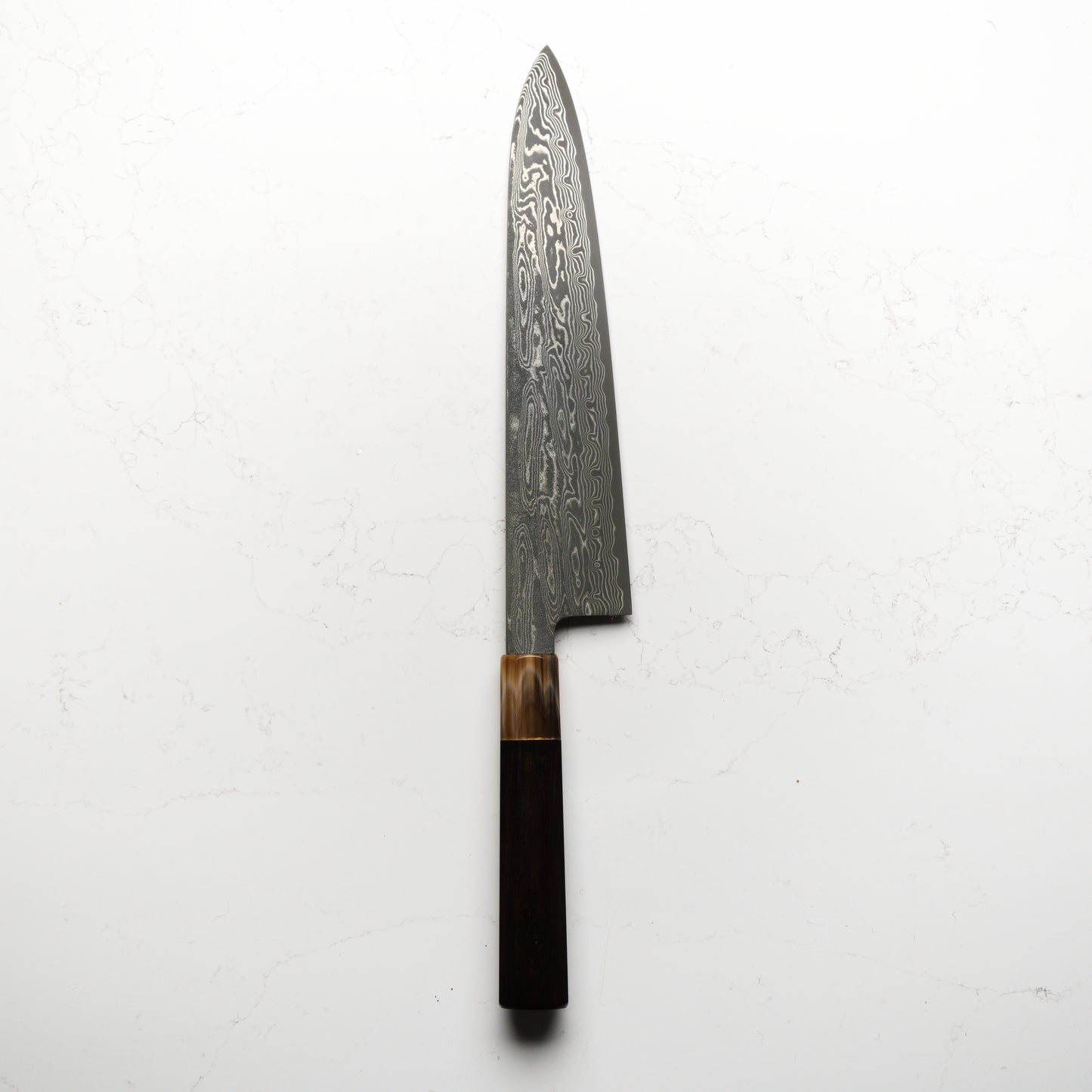 Nakagawa & Sakai Kikumori SPG Strix Damascus Gyuto 240mm w/ Saya