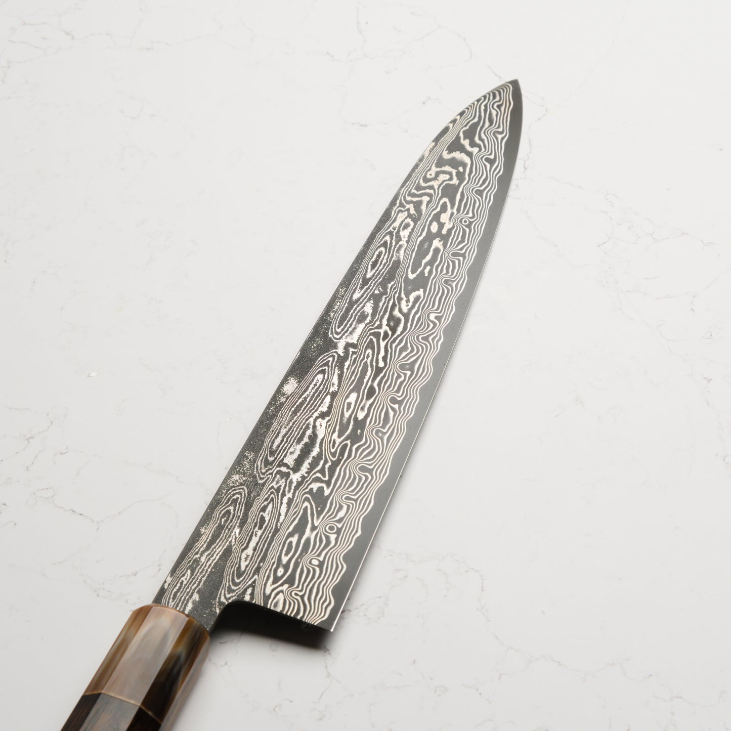 Nakagawa & Sakai Kikumori SPG Strix Damascus Gyuto 240mm w/ Saya