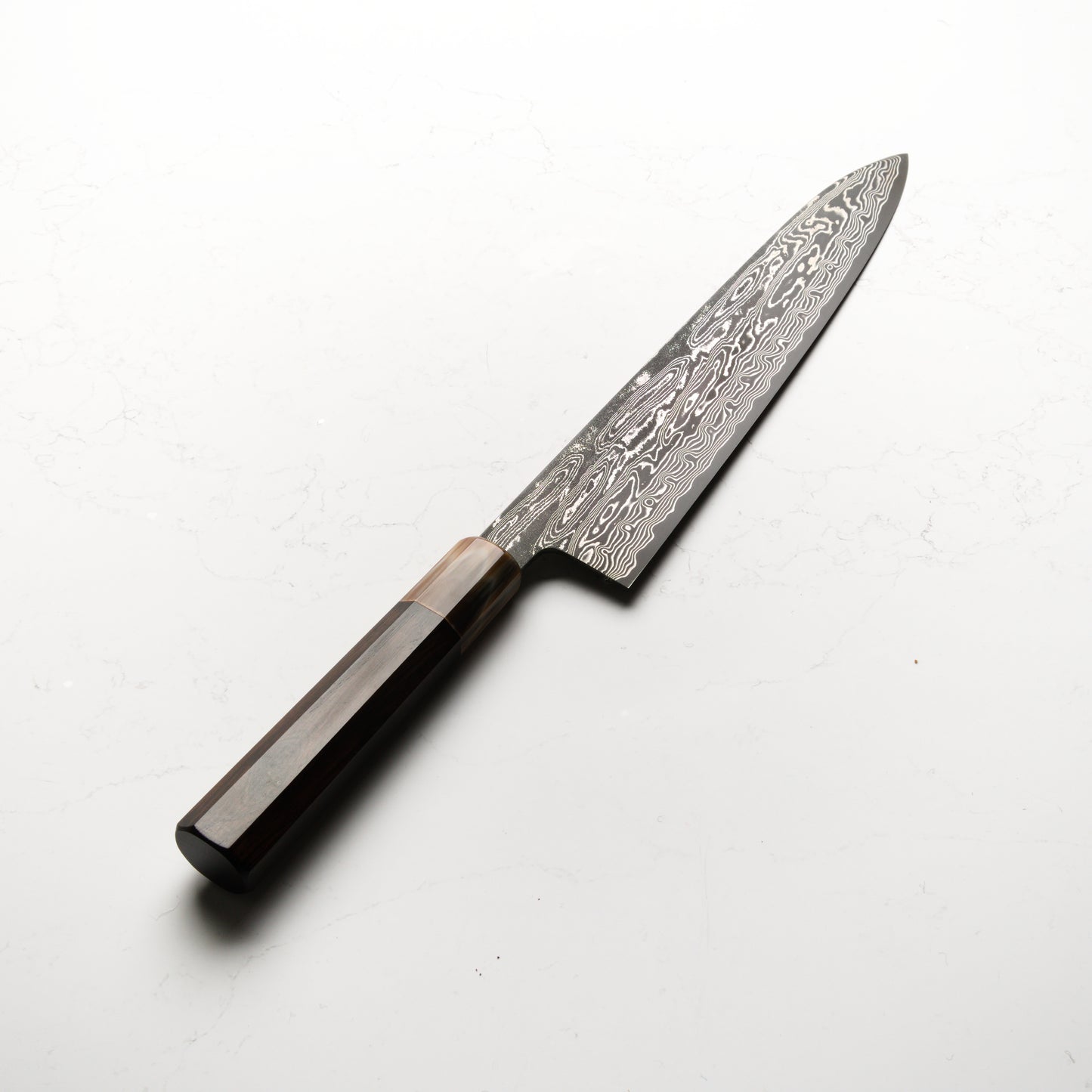 Nakagawa & Sakai Kikumori SPG Strix Damascus Gyuto 240mm w/ Saya