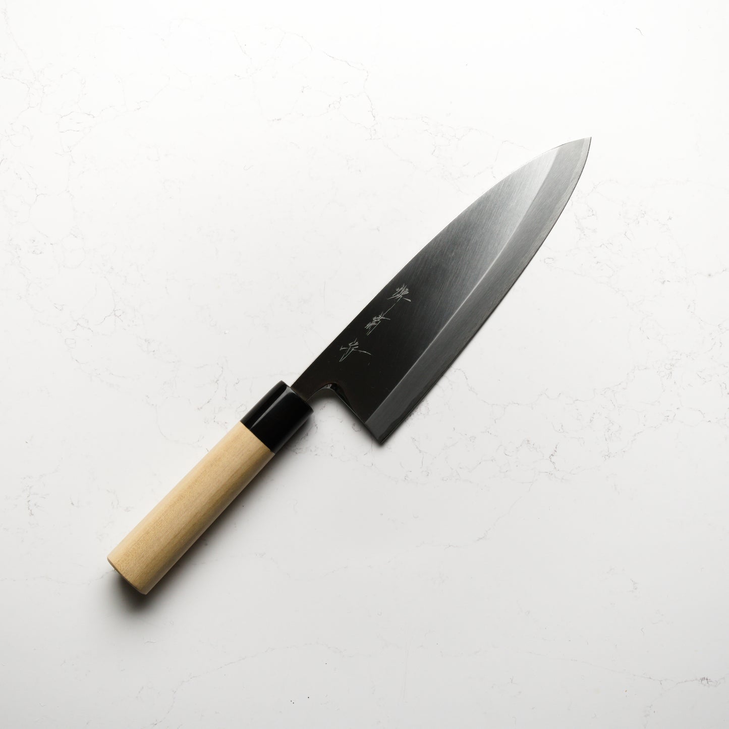 Sakai Kikumori Shironiko Deba 210mm - Magnolia and Black Horn