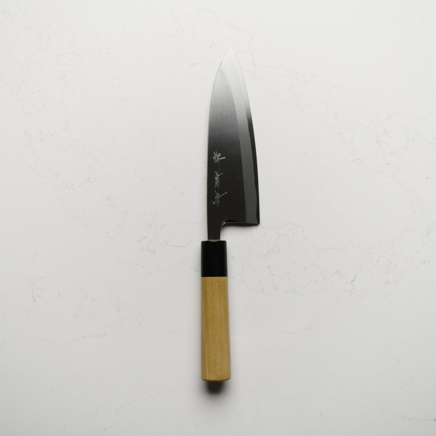 Sakai Kikumori Shironiko Deba 165mm - Magnolia and Black Horn
