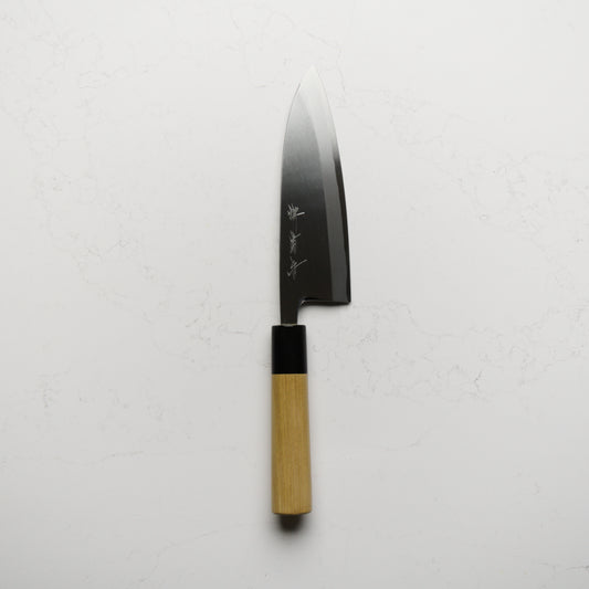 Sakai Kikumori Shironiko Deba 165mm - Magnolia and Black Horn