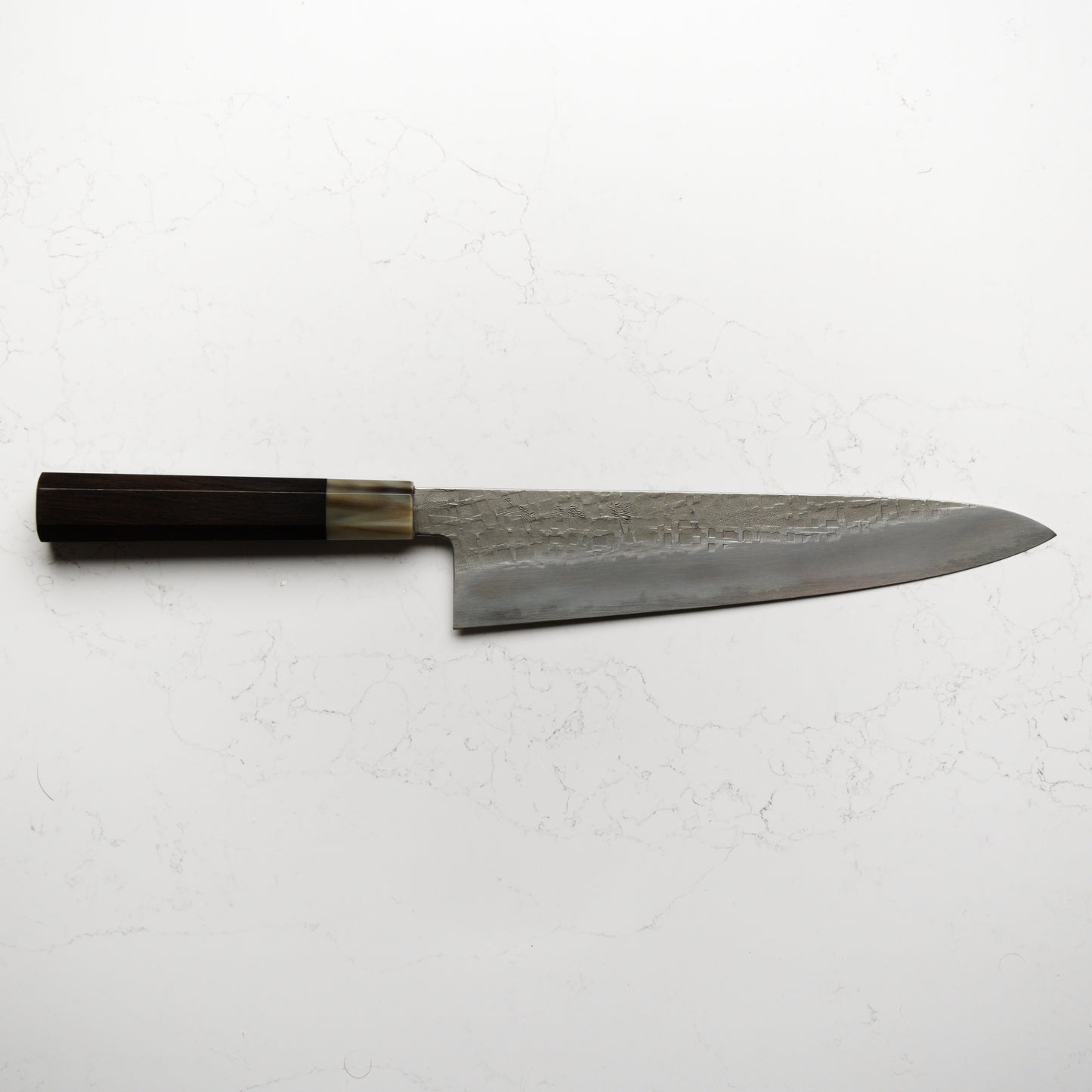 Satoshi Nakagawa Ginsan Tsuchime Gyuto 240mm - Ebony & Blonde