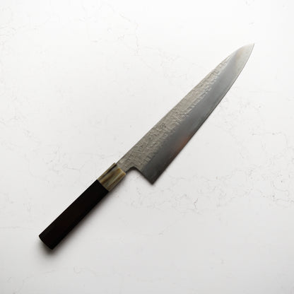 Satoshi Nakagawa Ginsan Tsuchime Gyuto 240mm - Ebony & Blonde