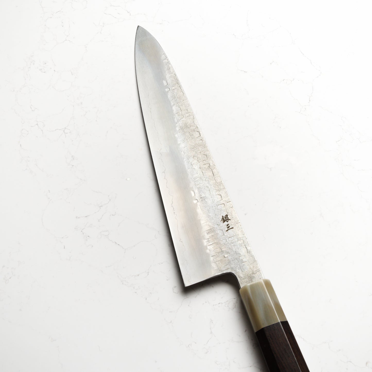 Satoshi Nakagawa Ginsan Tsuchime Gyuto 240mm - Ebony & Blonde