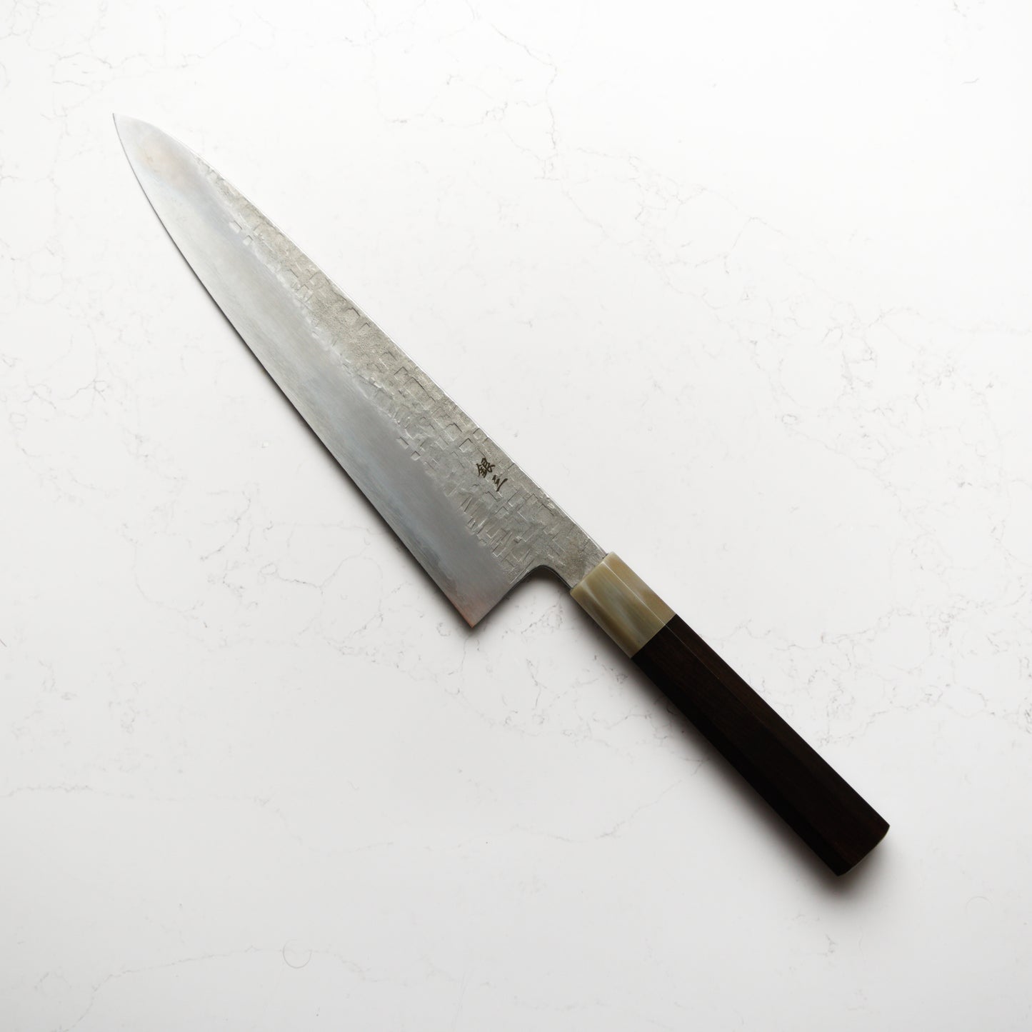 Satoshi Nakagawa Ginsan Tsuchime Gyuto 240mm - Ebony & Blonde