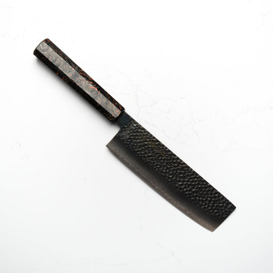 Sakai Kikumori VG10 Damascus Kurouchi Nakiri 170mm